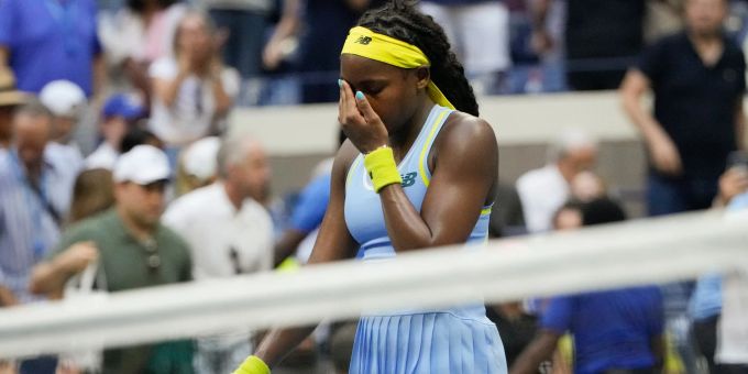 Coco Gauff verabschiedet sich enttäuscht von den US Open. Pamela Smith/AP/dpa Coco Gauff