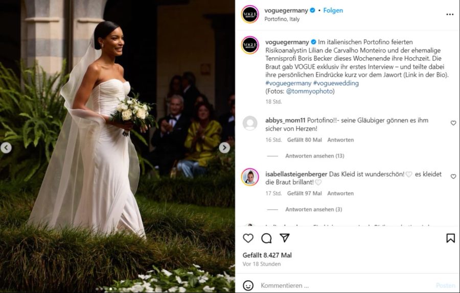 Lilian machte bei der Hochzeit eine gute Figur.