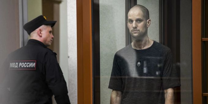 Der US-Journalist Evan Gershkovich wurde in Russland zu 16 Jahren Haft verurteilt. (Archivbild) haft verurteilt gershkovich russland