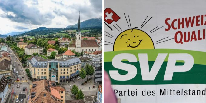 In Grenchen sorgt eine umstrittene Plakatkampagne für hitzige Diskussionen. (Symbolbild) Grenchen SVP Logo