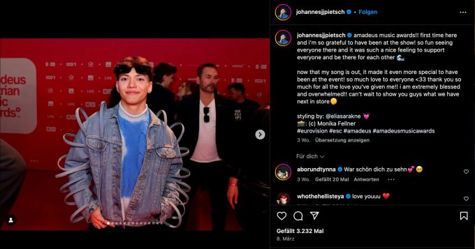 ESC: JJ ist unter den Favoriten. jj esc