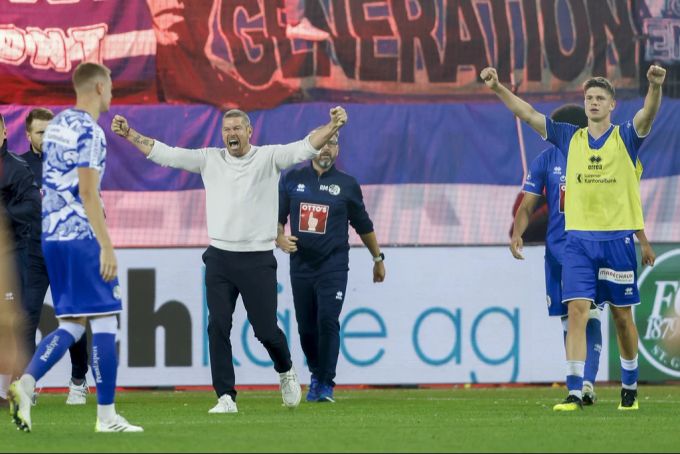 Bereits im Herbst jubelte Mario Frick ausgiebig über den Sieg seines FC Luzern gegen den FCSG. fc luzern