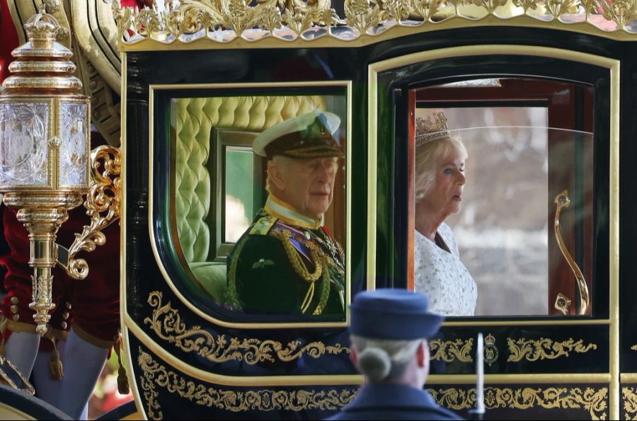 Charles und Camilla bei der Krönung am 6. Mai 2023.