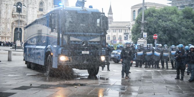 Polizei Mailand Proteste