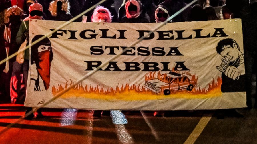 Pyros Spontankundgebung Gaswerk-Areal