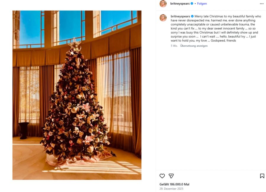 Bereits an Weihnachten schoss die Pop-Ikone in einem Post übel gegen ihre Familie.