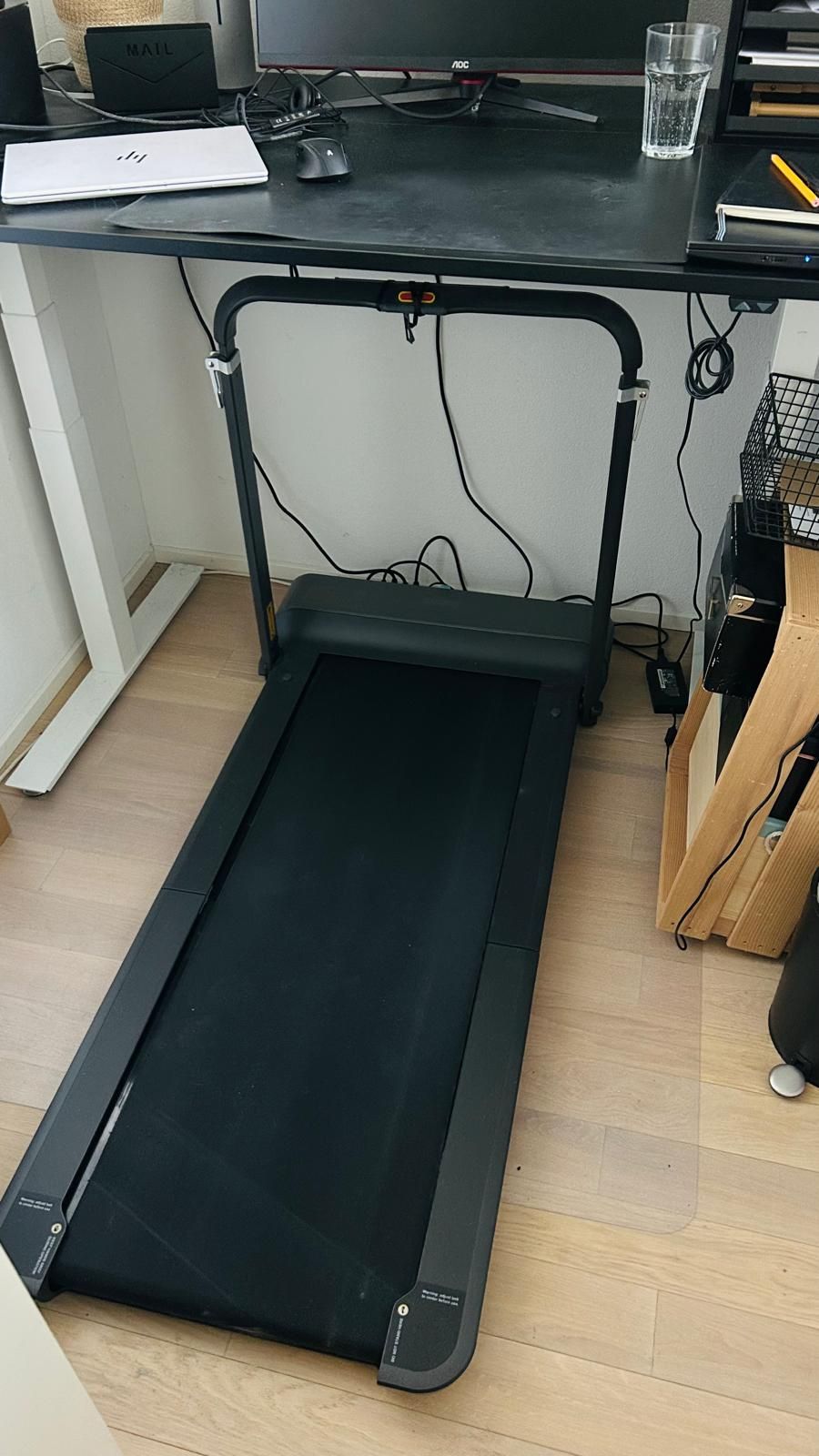 Auf diesem Laufband macht Nadine Aegerter 20'000 Schritte täglich.
