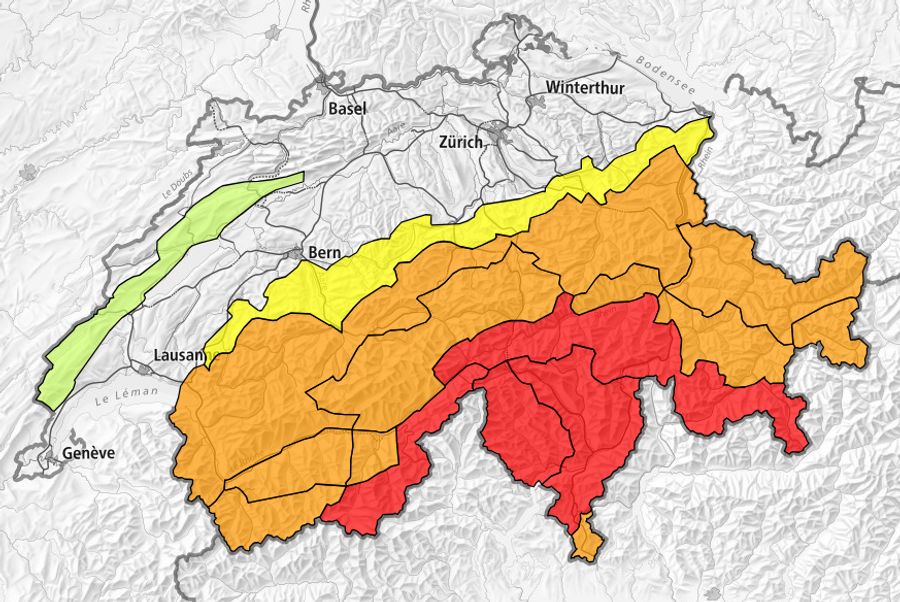 Das Institut für Schnee- und Lawinenforschung warnt auf der Alpensüdseite vor grosser Lawinengefahr.