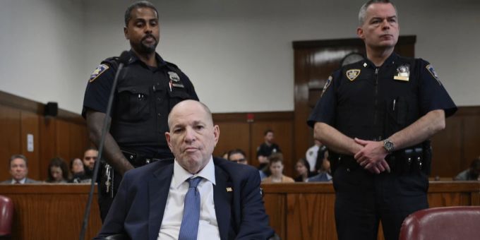 Harvey Weinstein bei der Anhörung in New York. Weinstein