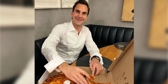Im Bond-Look - Federer gönnt sich nach Met Gala eine fettige Pizza