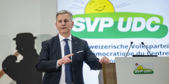 Die SVP hat die offizielle Nein-Parole gegen das Covid-19-Gesetz gefasst. (Archivbild) SVP Covid-19-Gesetz Referendum Nein