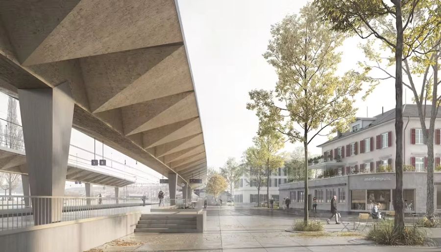 Visualisierung des Bereichs Bahnhofstrasse.