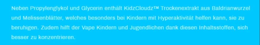 Das Unternehmen verspricht eine beruhigende und konzentrationsfördernde Wirkung.