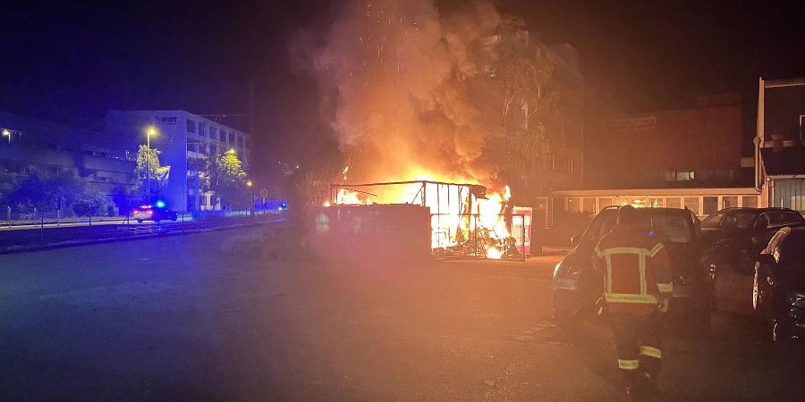 Brand im Imbissstand