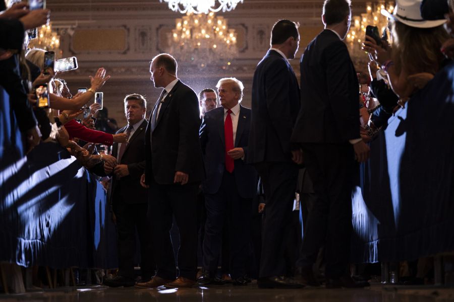 Donald Trump hielt am Dienstagabend eine Rede vor seinen Anhängern. (AP Photo/Evan Vucci).