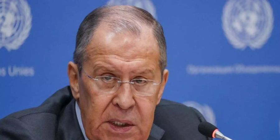 Der russische Aussenminister Sergej Lawrow ist zurzeit in New York. Foto: Mary Altaffer/AP/dpa