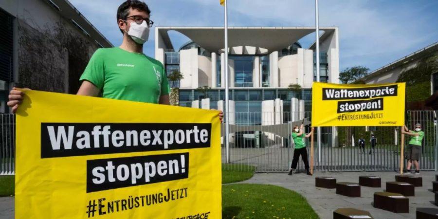 Demonstration von Rüstungsexportgegnern
