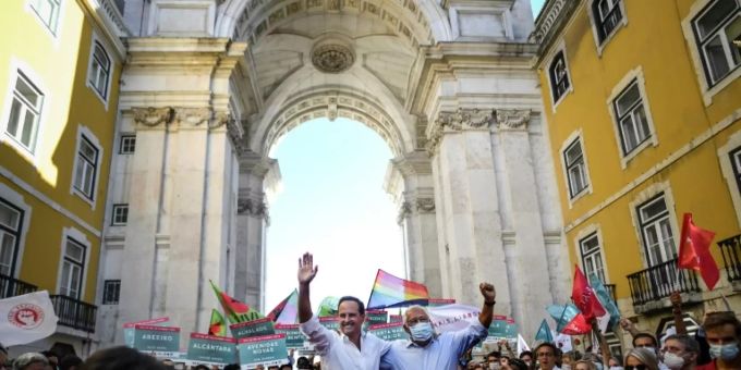 Lissabons Bürgermeister Medina und Regierungschef Costa Lissabons Bürgermeister Medina und Regierungschef Costa