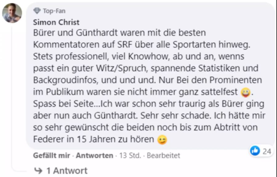 Das Kommentatoren-Duo war äusserst beliebt.