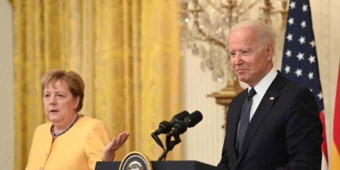 Kanzlerin Angela Merkel und US-Präsident Joe Biden Kanzlerin Angela Merkel und US-Präsident Joe Biden