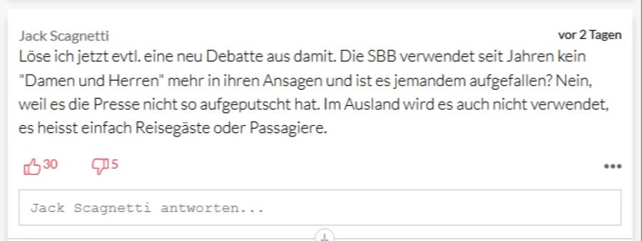 Dieser Leser glaubt, dass die plötzliche Aufmerksamkeit bei dem Thema nicht gerechtfertigt ist.