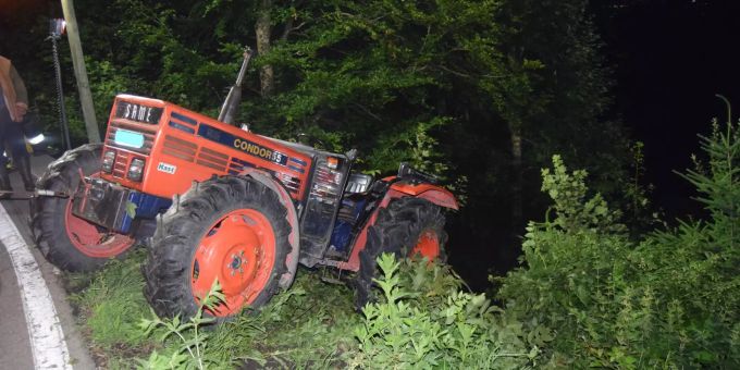 Selbstunfall mit Traktor in Reute.