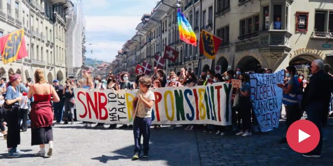 Gegen Finanzplatz - Grosse Klima-Demo bei Reitschule angekommen