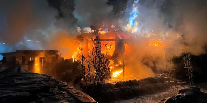 Schaffhausen: Brand von Schrebergartenhäuschen