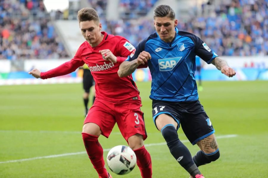 Steven Zuber (hier im Dress von Hoffenheim) spielt neu bei Eintracht Frankfurt.