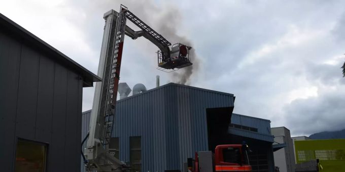 Brandfall in Industriebetrieb. Brandfall in Industriebetrieb