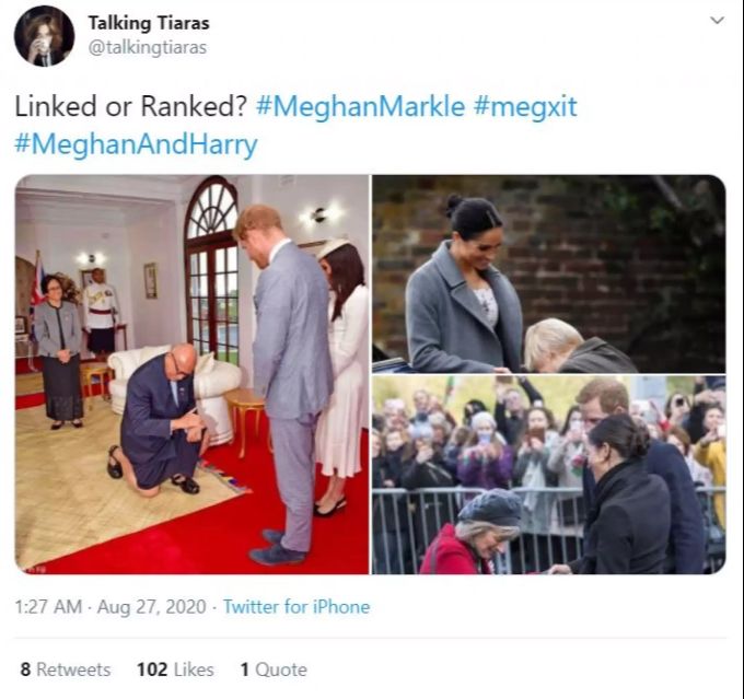 Ein Twitter-User nervt sich ab Meghan Markles Worten. meghan