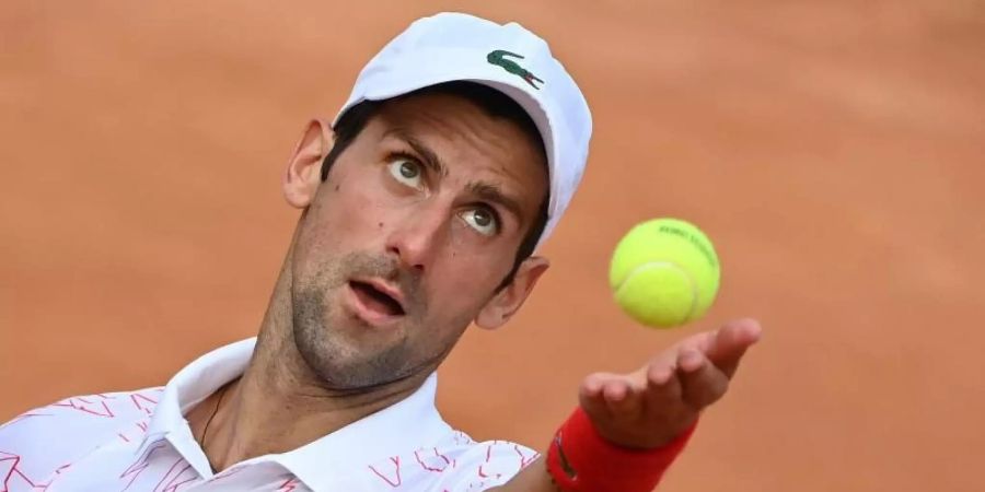 Novak Djokovic hat beim ATP-Turnier in Rom das Finale erreicht. Foto: Alfredo Falcone/LaPresse via ZUMA Press/dpa