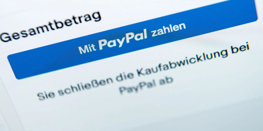 Einer Studie zufolge konnte der Online-Bezahldienst PayPal konnte seinen Marktanteil 2021 von 24,9 auf 28,2 Prozent steigern.