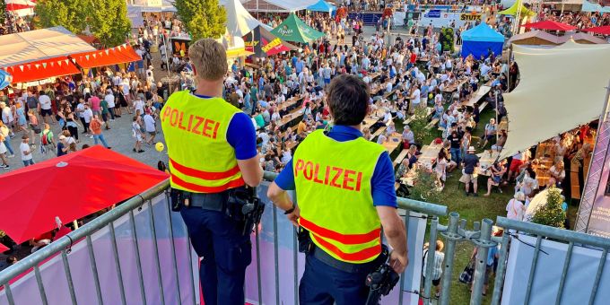 Das Stadtfest verlief friedlich, die Kantonspolizei Thurgau begleitete den Anlass. Das Stadtfest verlief friedlich