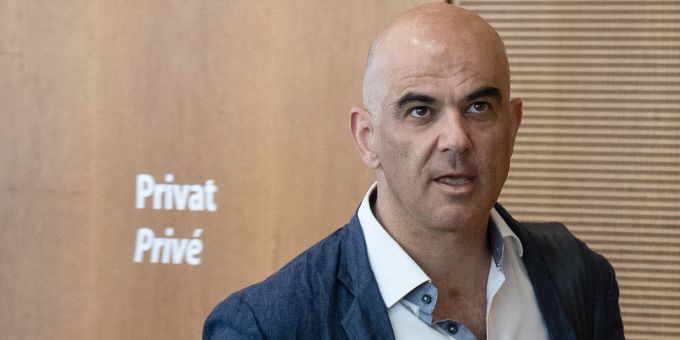 Bundesrat Alain Berset Alain Berset Flugzeug Luftpolizei