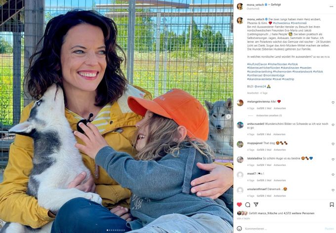 Mona Vetsch ist in Lappland. mona vetsch