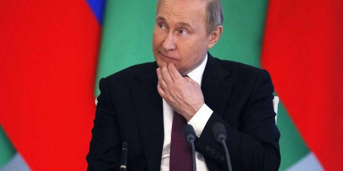 Der Präsident von Russland: Wladimir Putin. Der Präsident von Russland: Wladimir Putin.