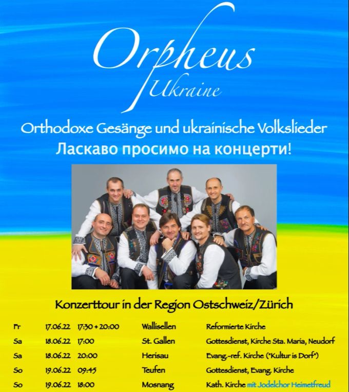 Der Männerchor «Orpheus» tourt durch die Schweiz. Erst gestern klappt die Ausreise aus dem Ukraine-Krieg. Die Konzert-Tour startet in Wallisellen. Ukraine Krieg