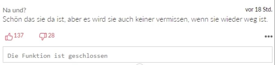 Dieser Leser ist sich sicher, dass niemand Meghan vermissen wird, sobald sie wieder weg ist.