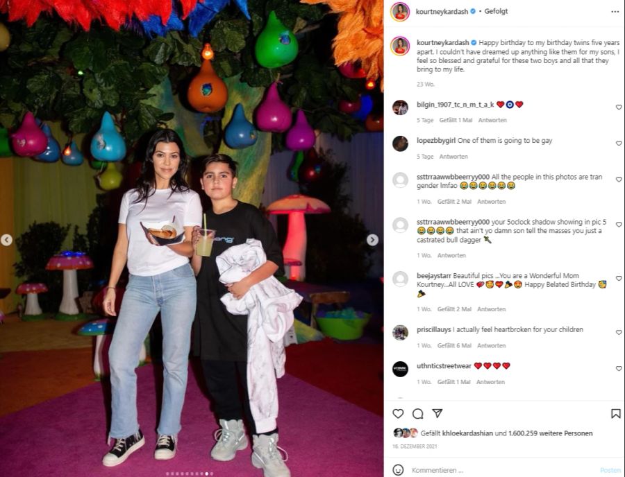 Kourtney Kardashian und Söhnchen Mason Disick. Plaudert der Zwölfjährige aus dem Nähkästchen?