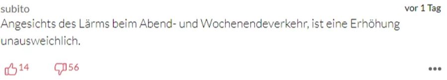 Ein anderer fordert wegen der Lärmbelastung gar eine Erhöhung des Benzinpreises.