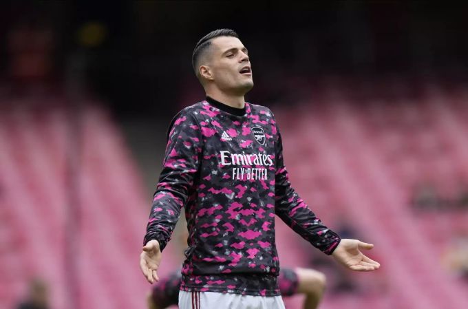 Granit Xhaka vor dem Spiel von Arsenal gegen Brighton Hove & Albion. Granit Xhaka