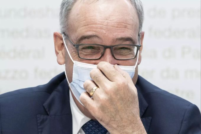 Bundespräsident Parmelin freut den Beinahe-Sieg von Gjon's Tears. Bundespräsident Parmelin