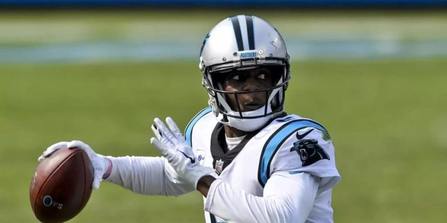 Quarterback Teddy Bridgewater von den Carolina Panthers in Aktion. Foto: Mike Mccarn/AP/dpa/Archiv