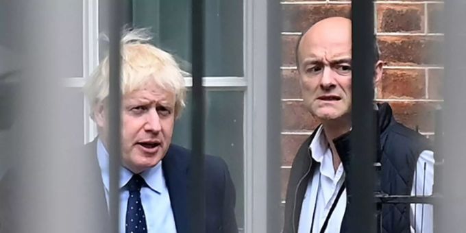 David Cummings (r.) und Boris Johnson David Cummings (r.) und Boris Johnson