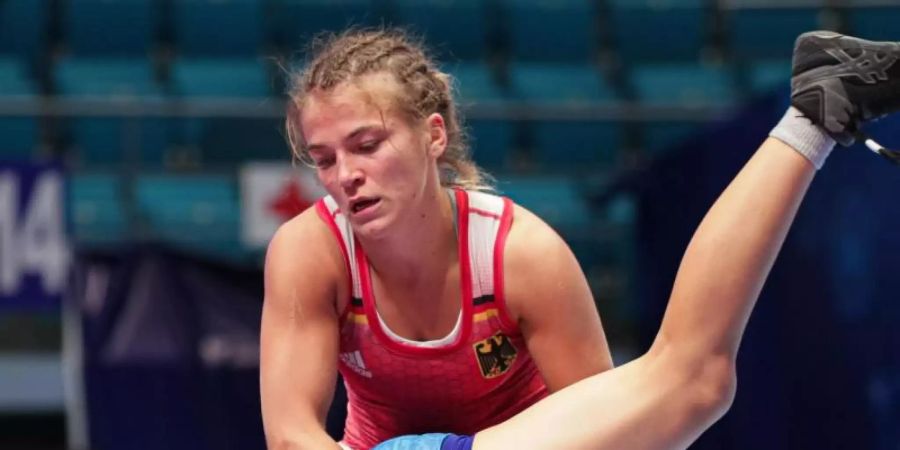 Wird beim weltweiten Qualifikationsturnier in Sofia um ihre letzte Olympia-Chance für Tokio. Ringen: Annika Wendle. Foto: Kadir Caliskan/dpa
