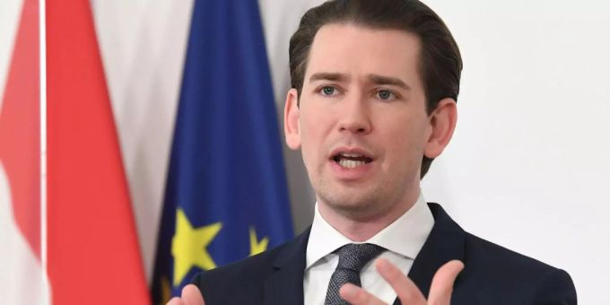 Sebastian Kurz (ÖVP), Bundeskanzler von Österreich, gestikuliert. Sebastian Kurz