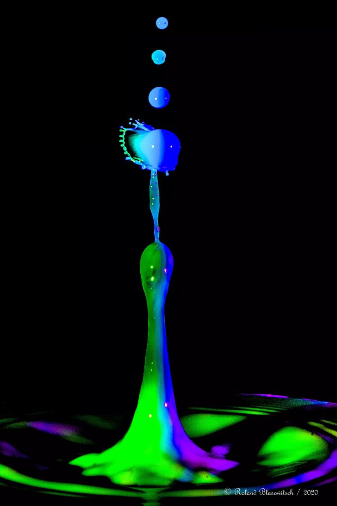 Tropfen Grün-Blau Tropfen Grün-Blau