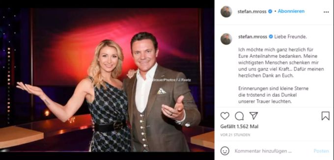 Stefan Mross meldet sich nach dem Tod seiner Tante und seiner Cousine. tante cousine