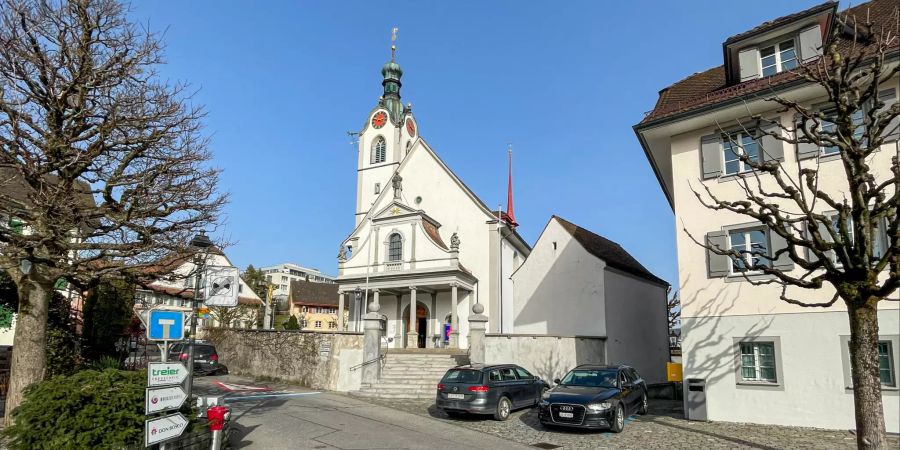 Das Ortszentrum von Beromünster mit der Stiftskirche St. Michael.